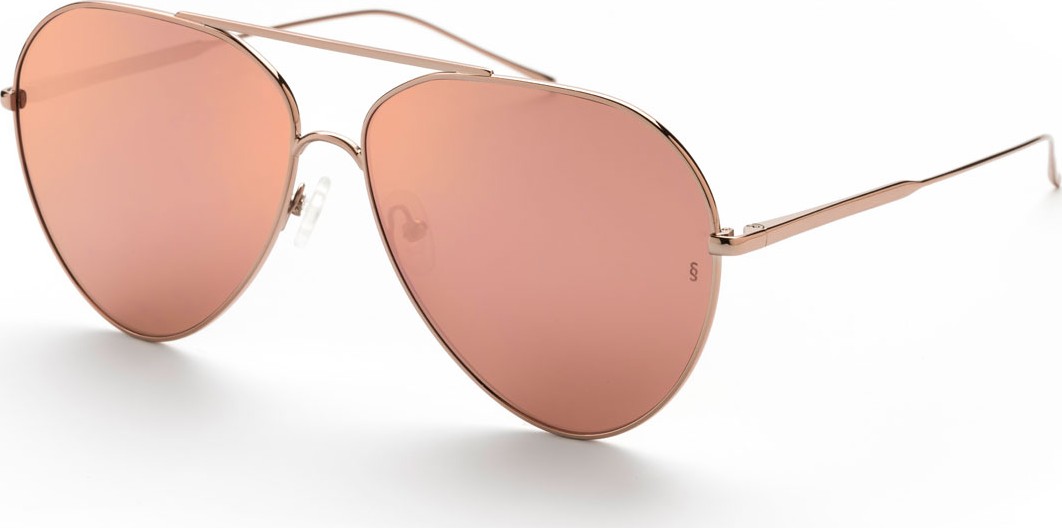 Sunday Somewhere Ruben Mirrored Titanium Aviator Sunglasses