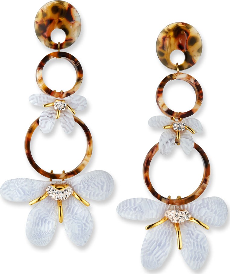 Lele Sadoughi Trumpet Lily Chandelier Earrings