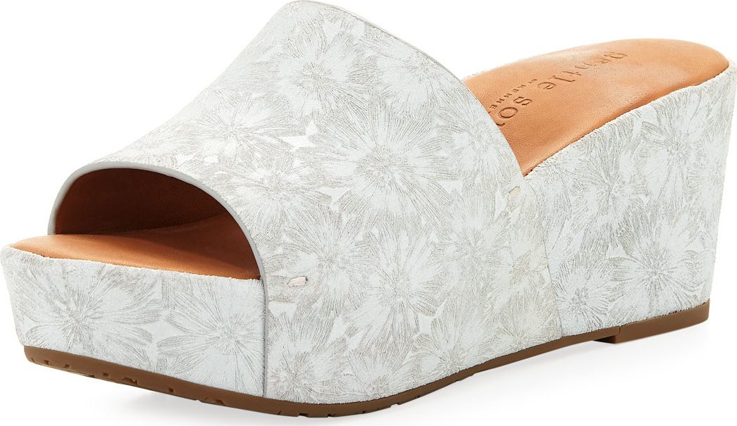 Gentle Souls Forella Floral Wedge Platform Sandal