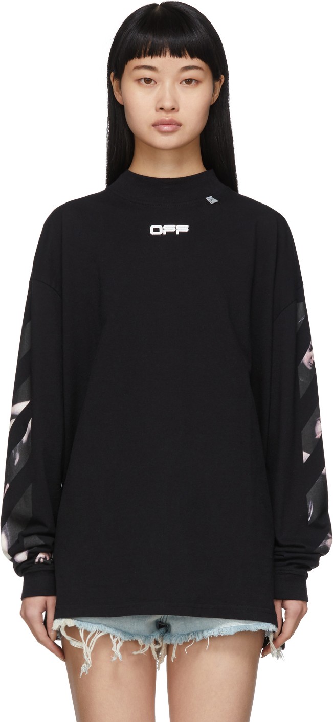 Off White Black Caravaggio Arrows Over Long Sleeve T-Shirt