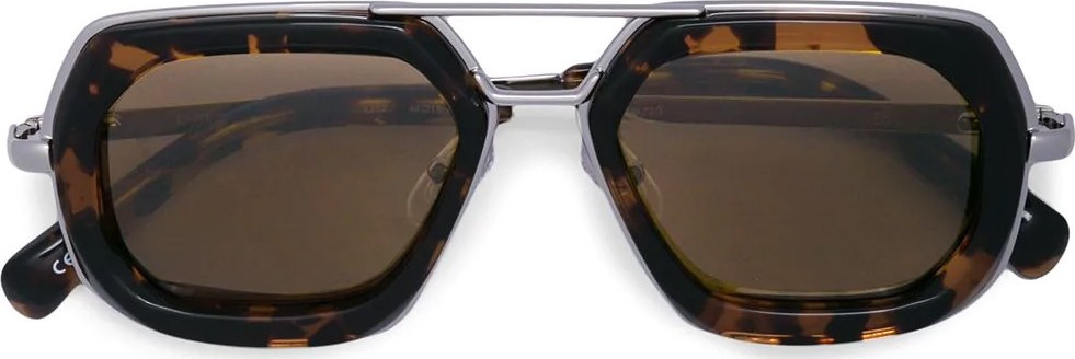 Linda Farrow Dries Van Noten x Linda Farrow hexagonal sunglasses