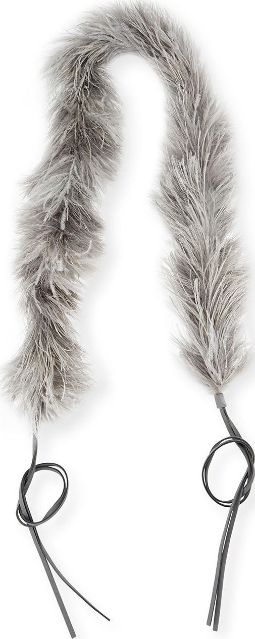 Prada Marabou Feather Charm Strap