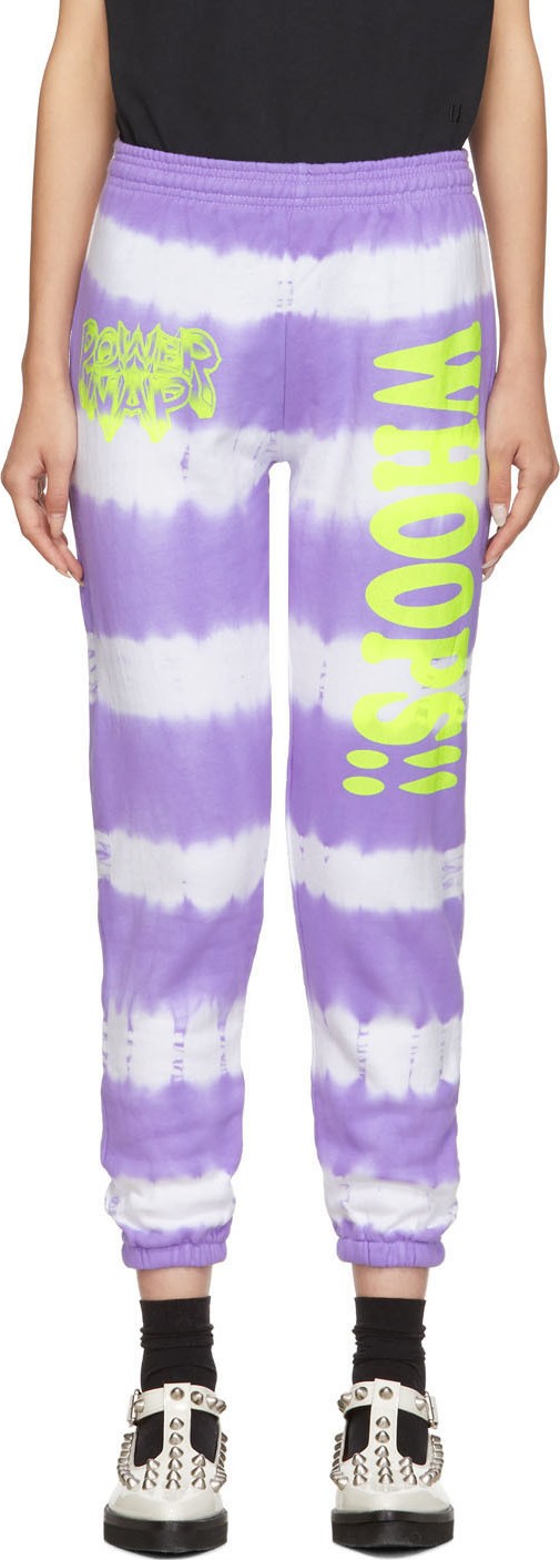 Ashley Williams SSENSE Exclusive Purple Tie Dye 'Power Nap' Lounge Pants