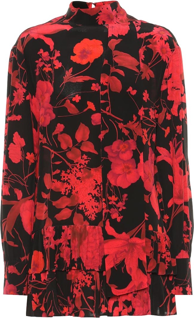 Valentino Floral silk blouse