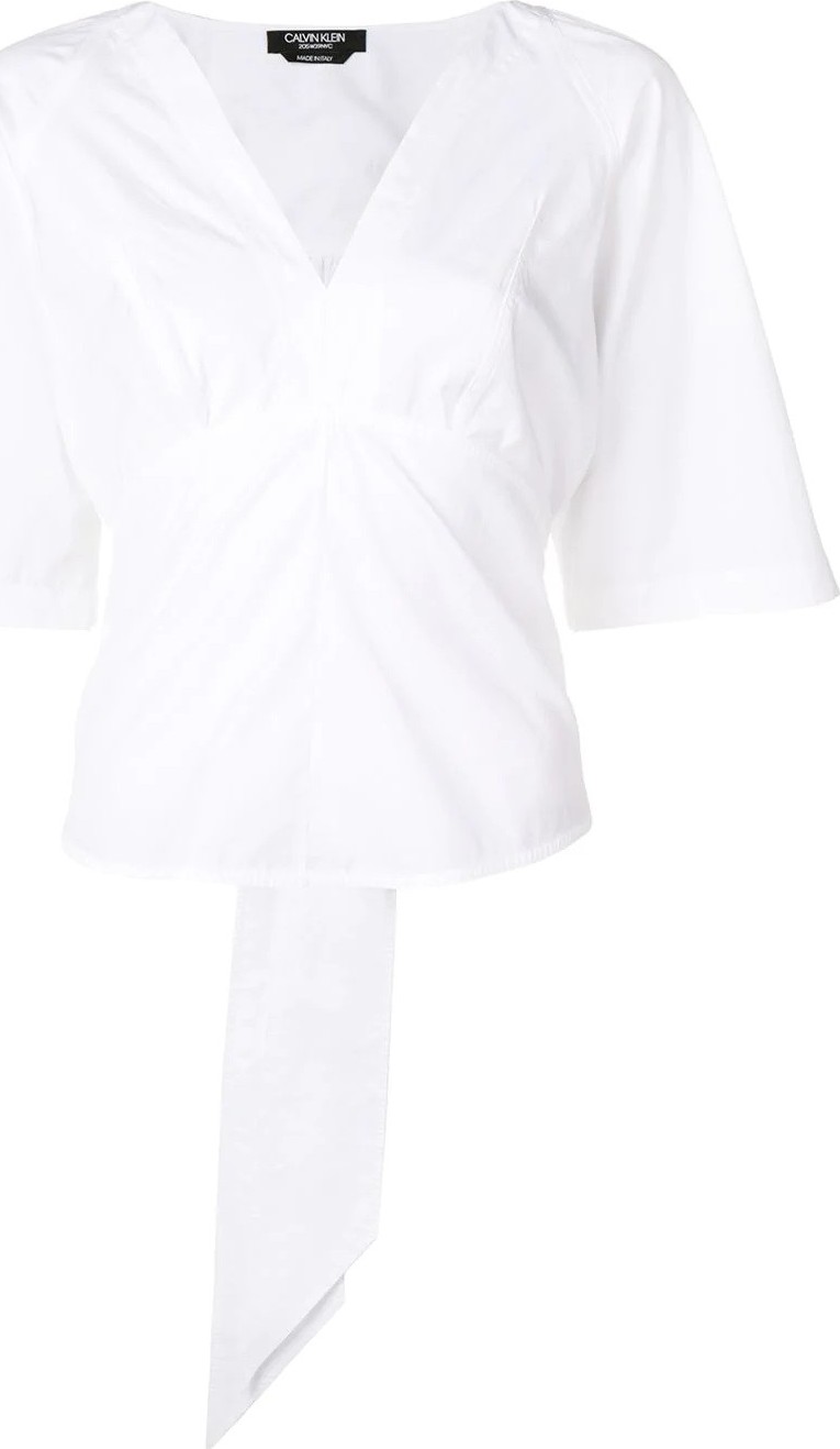 Calvin Klein 205W39NYC tied back blouse
