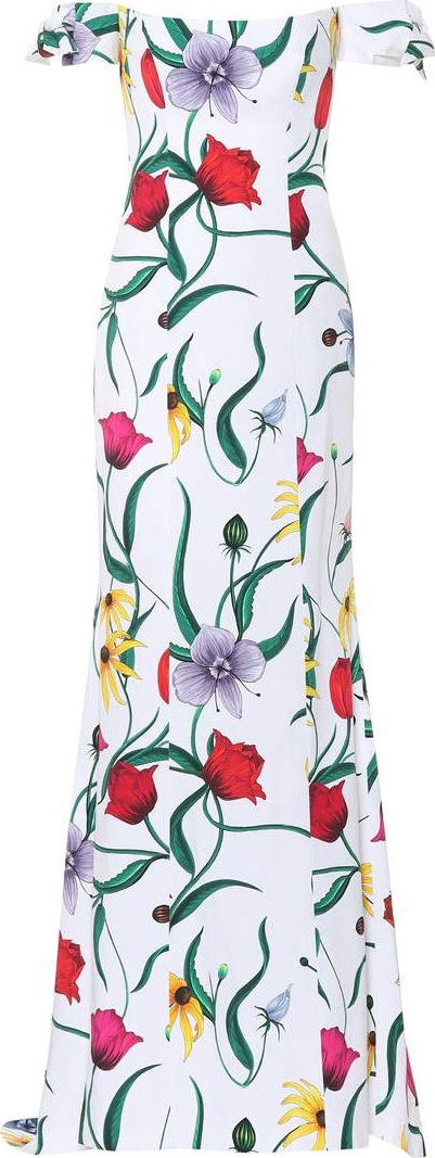 Carolina Herrera Floral cotton-blend gown