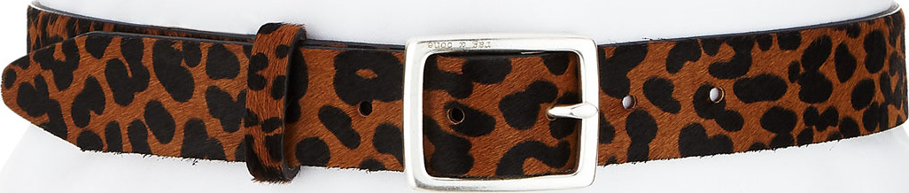 Rag & Bone Boyfriend Leopard-Print Calf Hair Belt