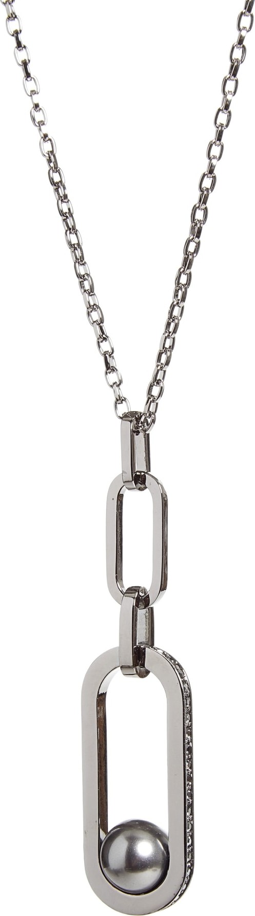 St. John Imitation Pearl Pendant Necklace