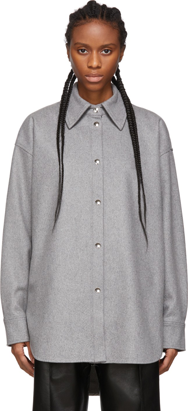 Acne Studios Grey Flannel Sarwin Shirt