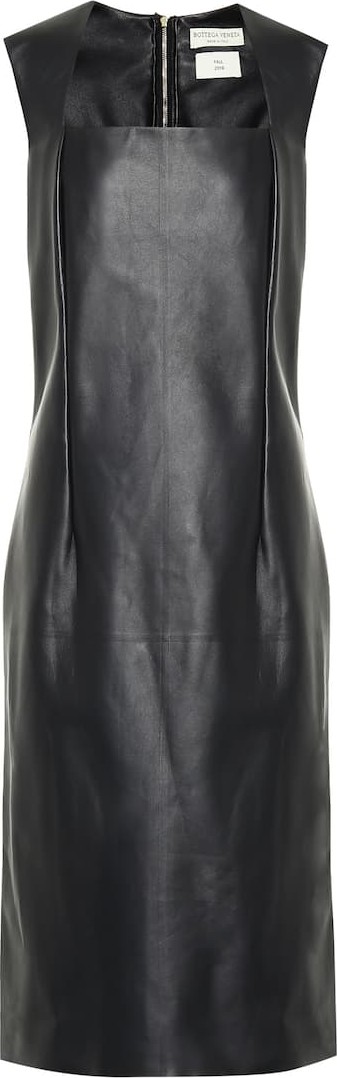 Bottega Veneta Leather midi dress
