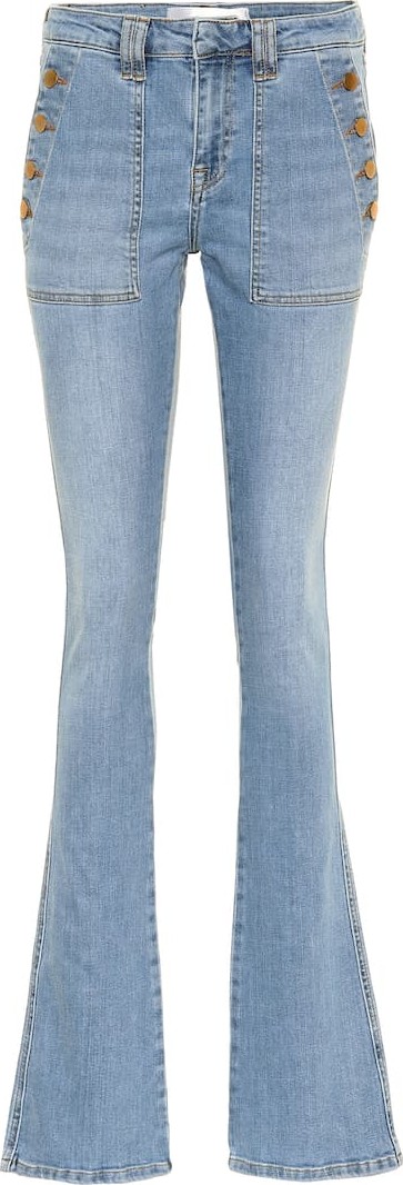 VICTORIA, VICTORIA BECKHAM Mid-rise flared jeans