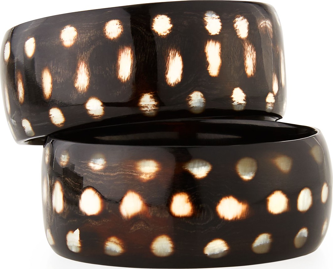 NEST Jewelry Spotted Horn Bangle Bracelet