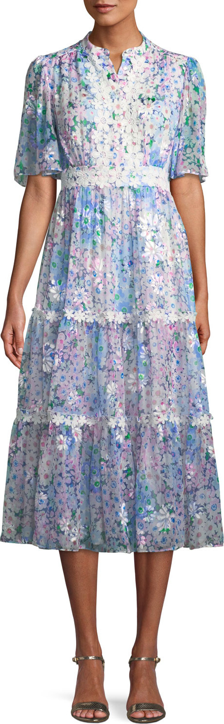 Kate Spade New York daisy garden a-line midi dress
