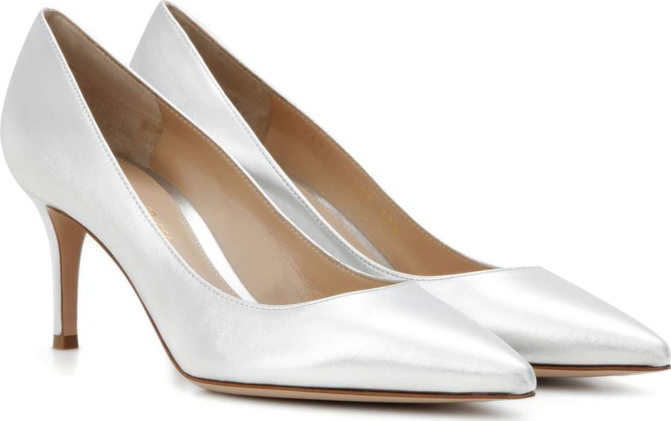 Gianvito Rossi Exclusive to mytheresa.com – Gianvito 70 metallic leather pumps