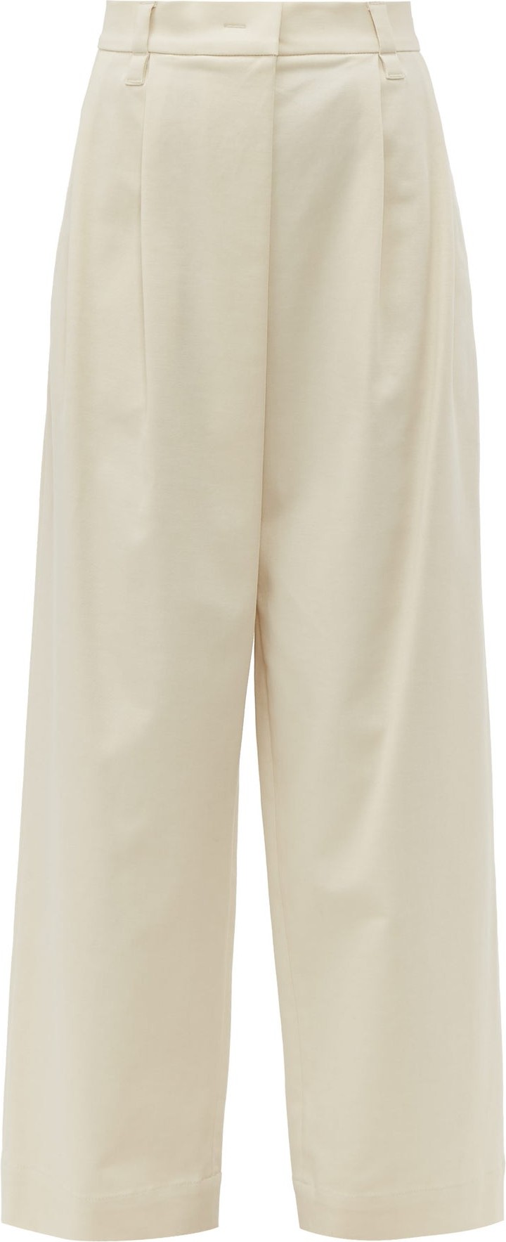Brunello Cucinelli High-rise cotton-blend twill trousers