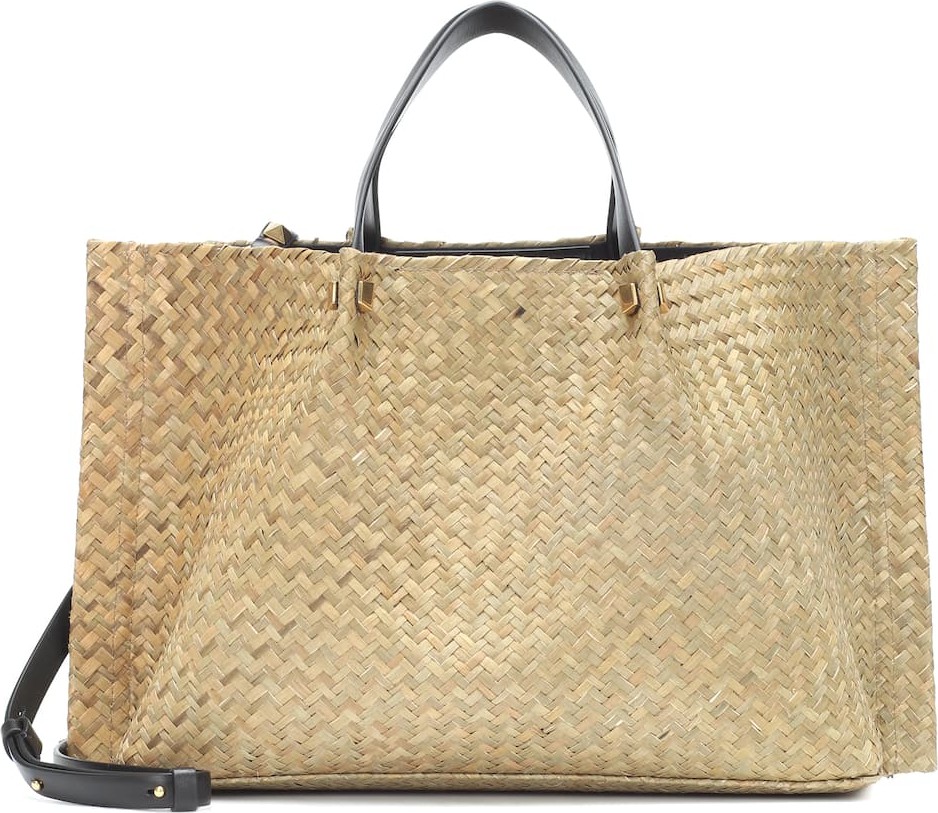 Valentino Valentino Garavani Go Logo Escape Medium straw shopper