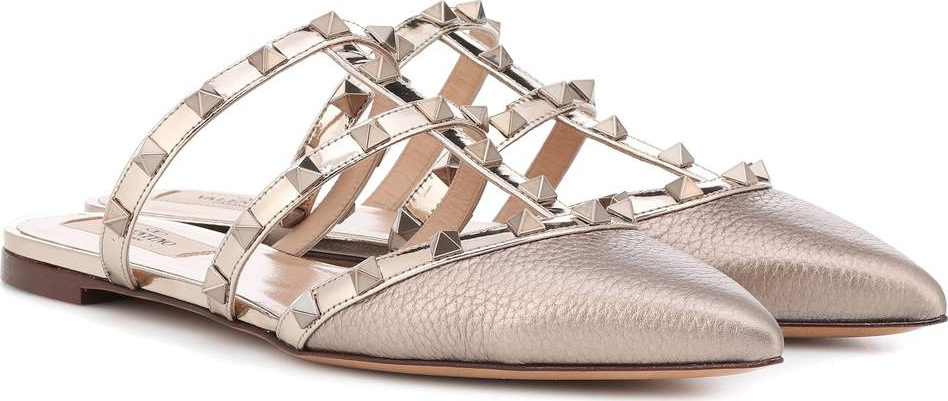 Valentino Valentino Garavani Rockstud leather slippers