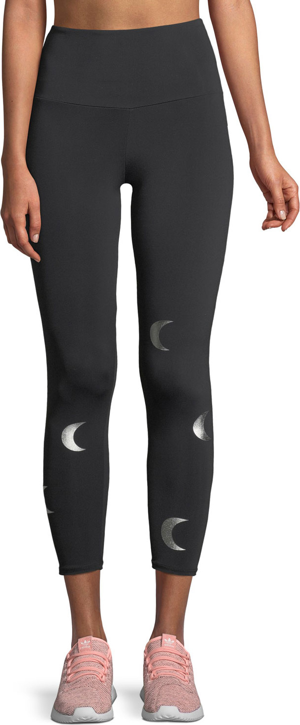 ONZIE High-Rise Foil Graphic Midi Leggings