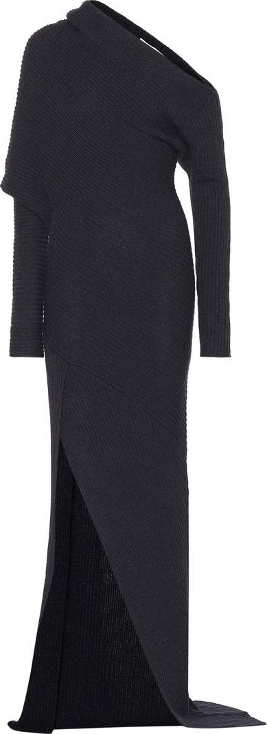 Roberto Cavalli Alpaca, silk and cashmere dress