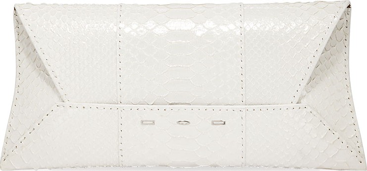 VBH Manila Stretch Topstitch Metallic Python Clutch Bag