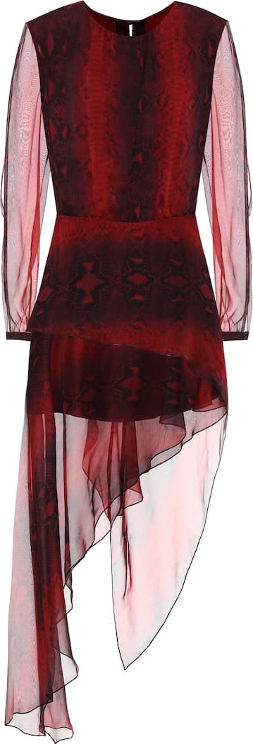 Amiri Printed silk midi dress