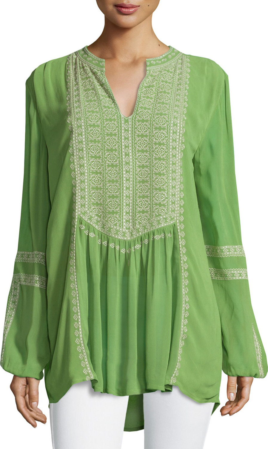 Tolani Lauren Embroidered Boho Blouse