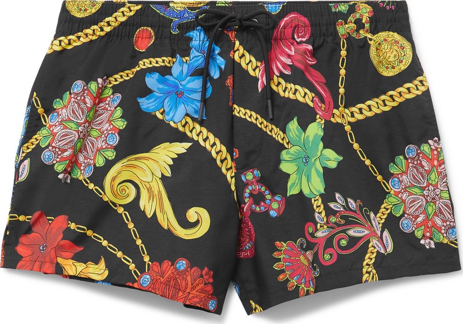 Versace Short-Length Printed Swim Shorts