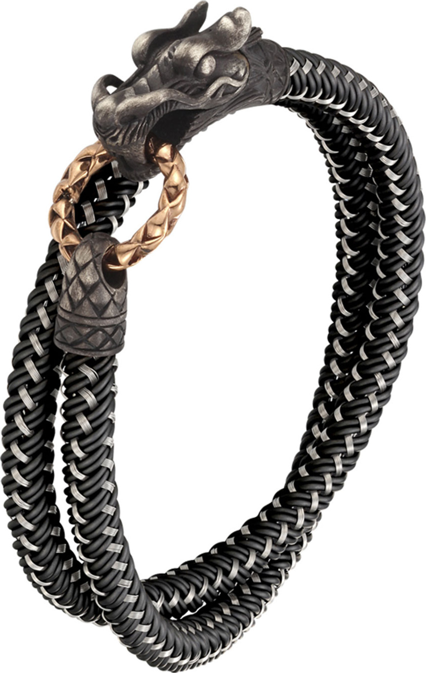 John Hardy Men's Legends Naga Nylon Cord Wrap Bracelet, Black