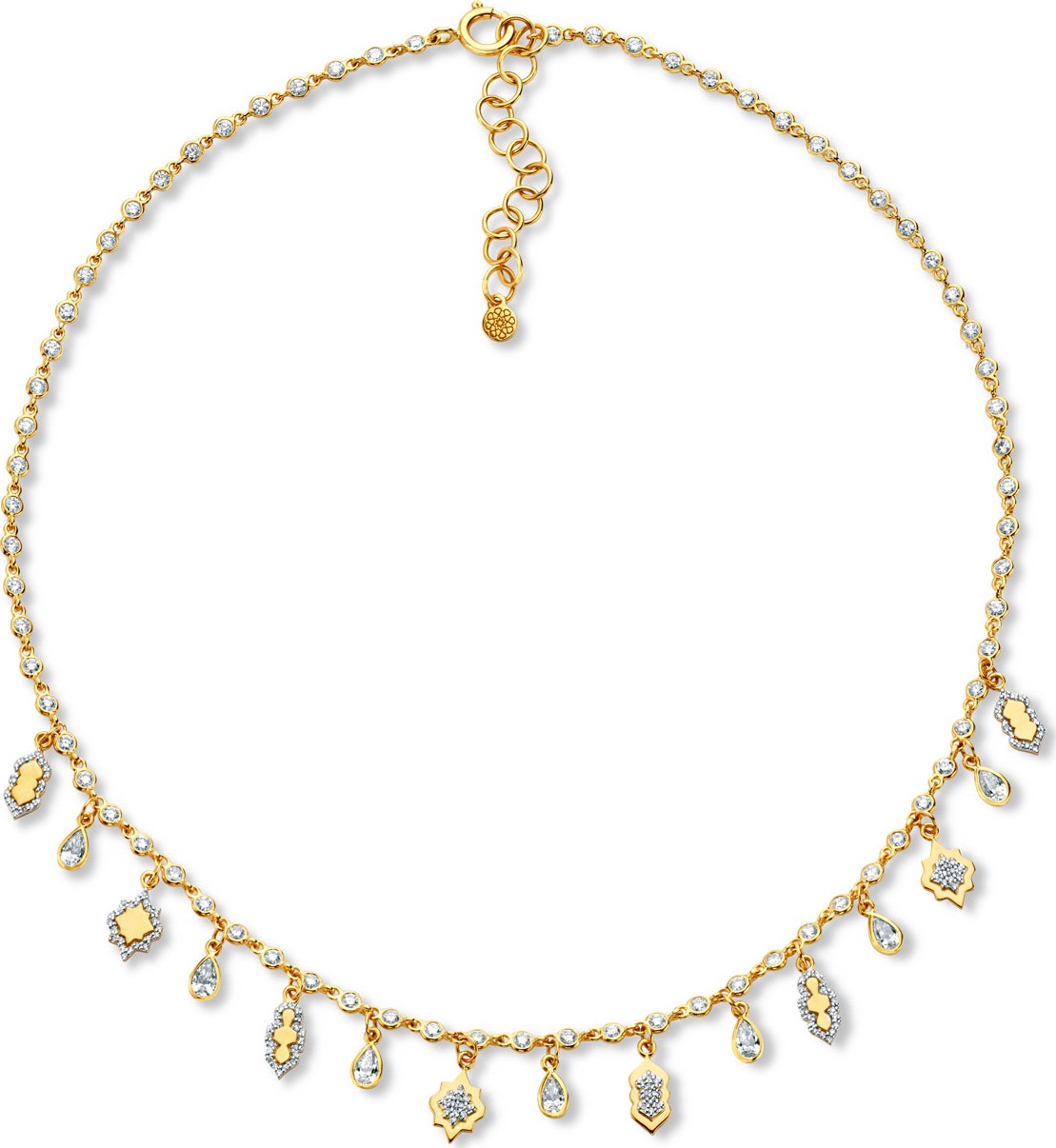 Buddha Mama 20k Diamond Lantern Necklace