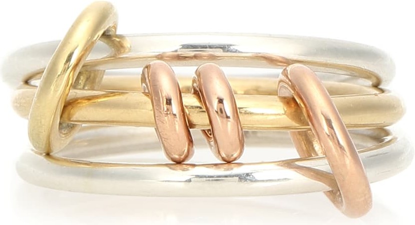 Spinelli Kilcollin Acacia 18kt gold and sterling silver linked rings