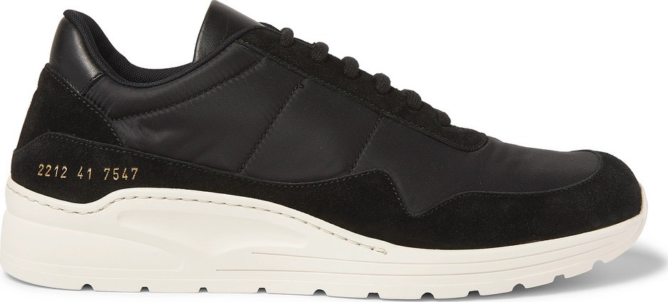 Common Projects Cross Trainer Nylon and Suede Sneakers
