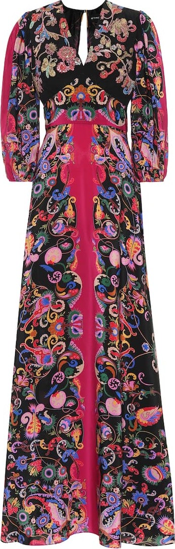 Etro Sequined paisley silk dress