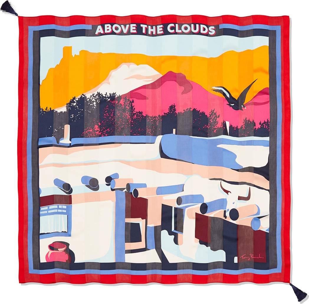 Tory Burch Above The Clouds Silk Square Scarf