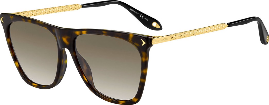 Givenchy Square Acetate & Metal Gradient Sunglasses
