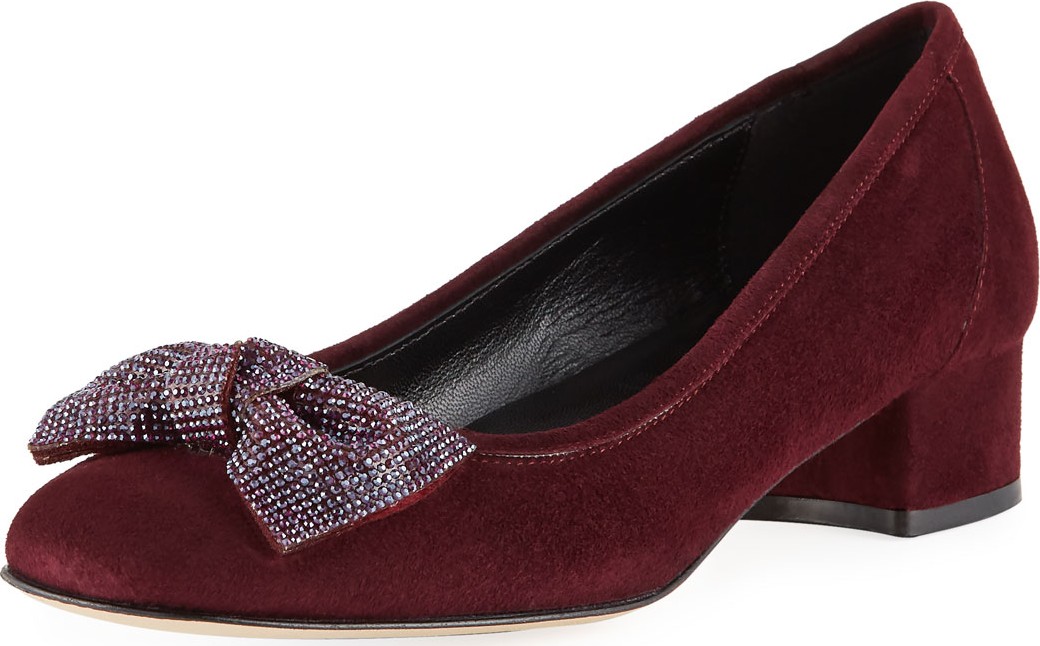 Sesto Meucci Haven Crystal Bow Pumps