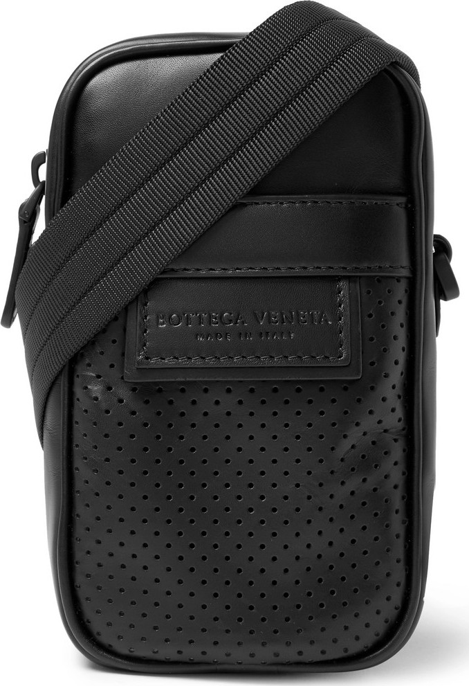 Bottega Veneta Perforated Leather Messenger Bag