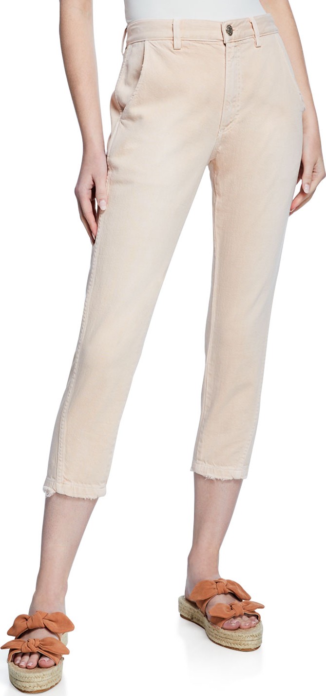 AMO Slouch Cropped Straight-Leg Trousers
