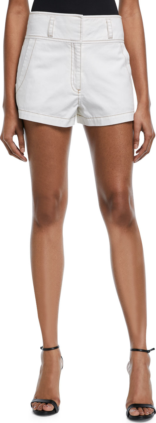 Cinq A Sept Tous Les Jours Shiloh High-Rise Twill Shorts