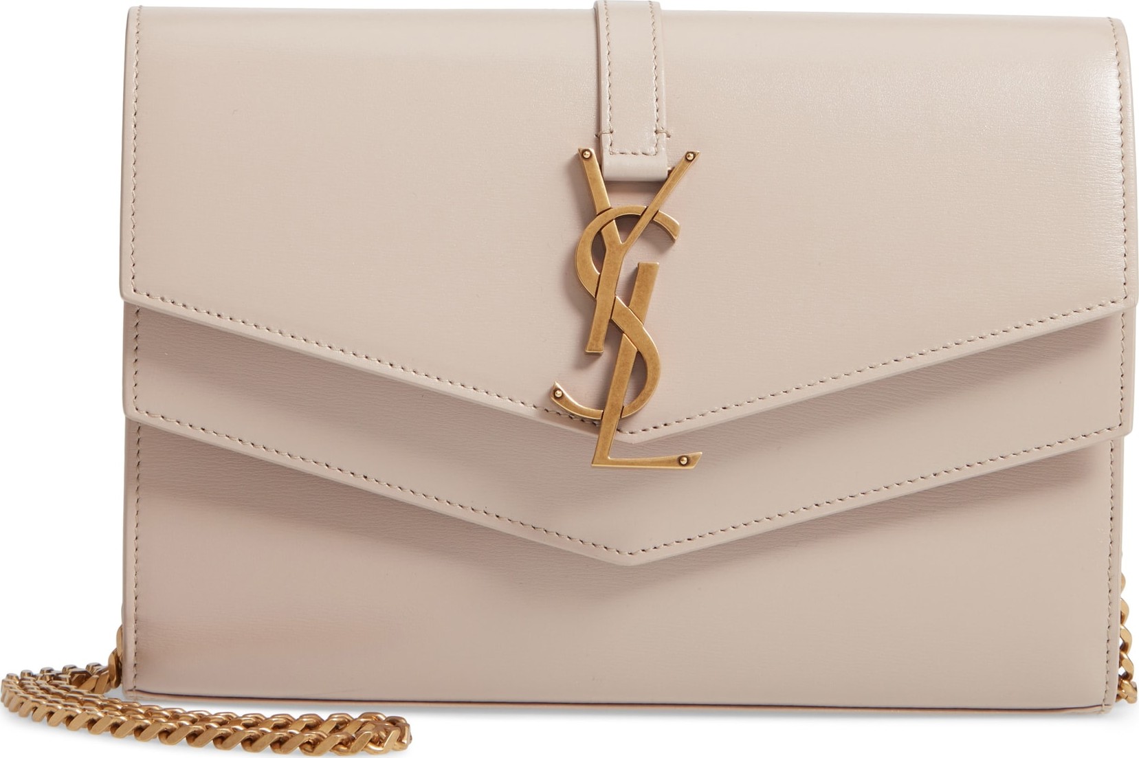 Saint Laurent Sulpice Leather Crossbody Wallet