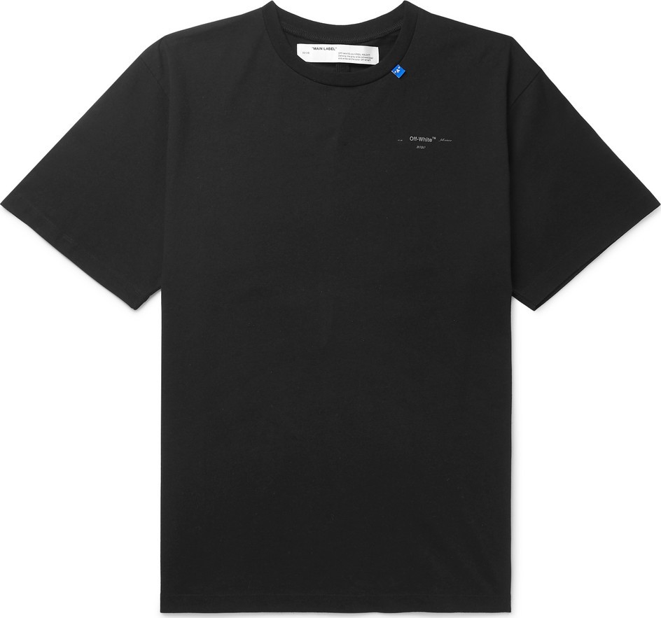 Off White Logo-Print Cotton-Jersey T-Shirt