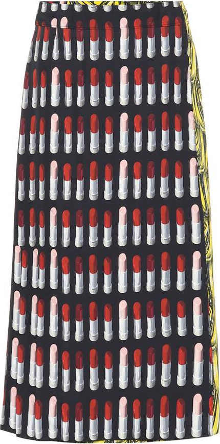 Prada Printed wrap skirt