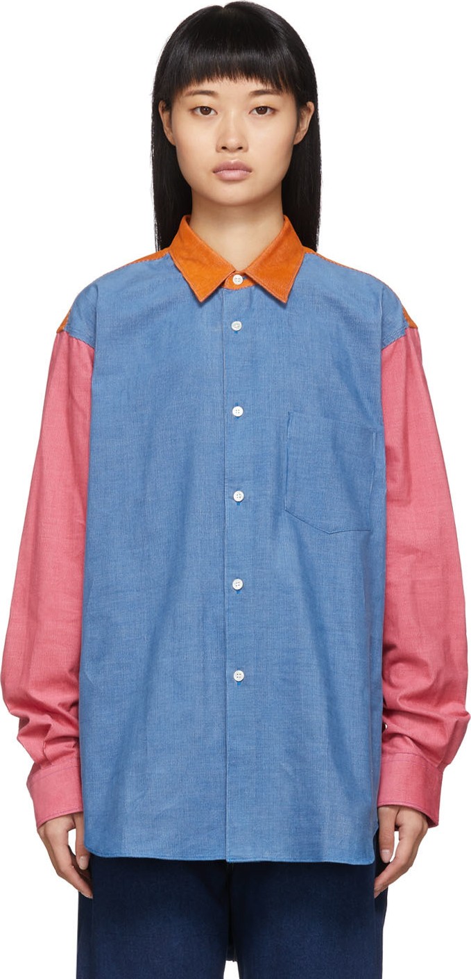 Comme Des Garcons Multicolor Colorblocked Shirt