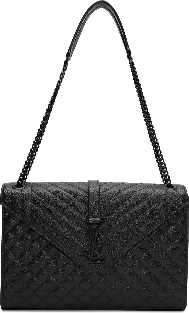 Saint Laurent Black Large Monogramme Envelope Bag
