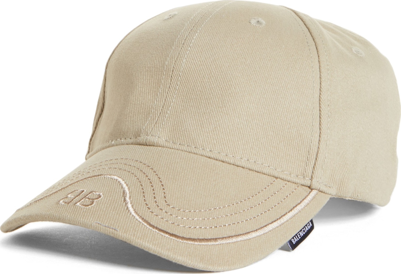 Balenciaga BB Logo Wave Stitch Baseball Cap