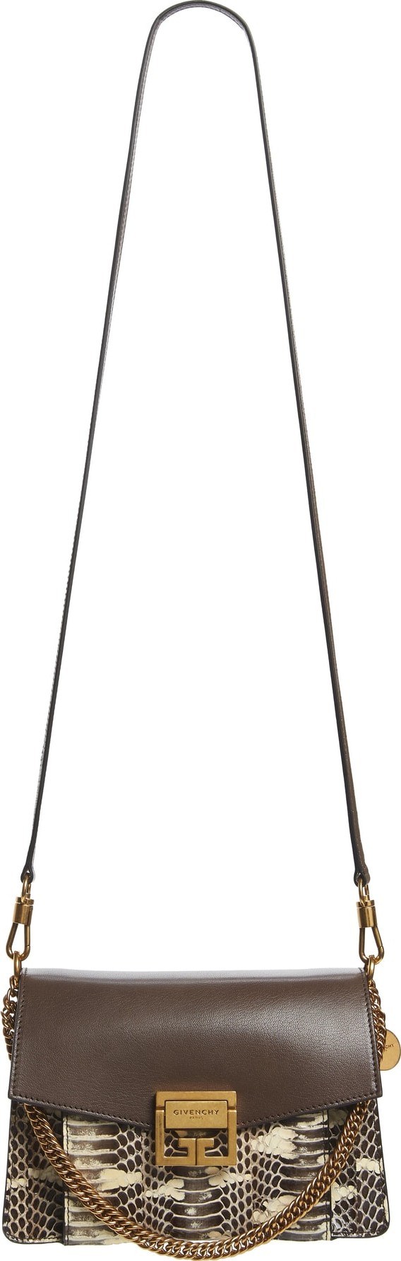 Givenchy Small GV3 Genuine Snakeskin & Leather Crossbody Bag