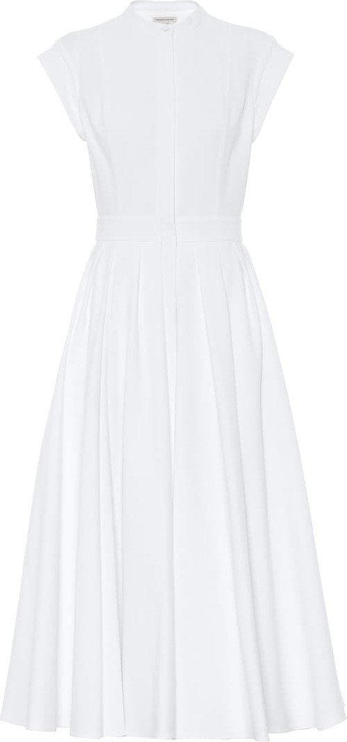 Alexander McQueen Cotton-poplin midi dress