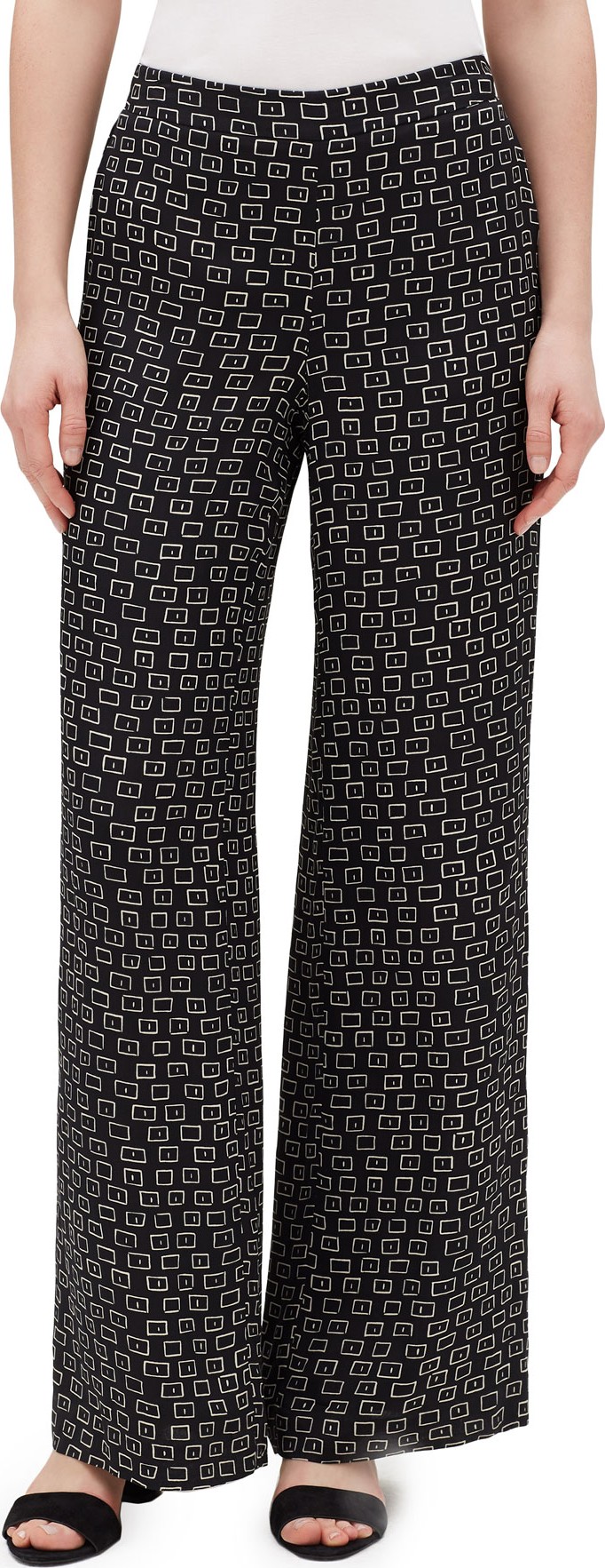 Lafayette 148 New York Columbus Piazza-Print Wide-Leg Pants