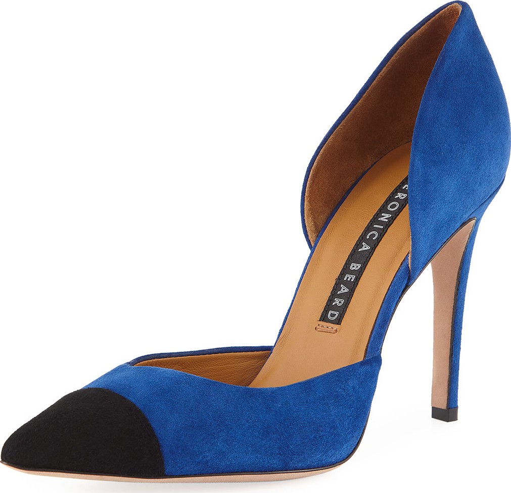 Veronica Beard Lyssa High-Heel Suede d'Orsay Pumps