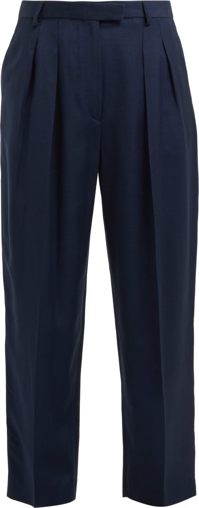 A.P.C. Cheryl pleated-front dupion trousers