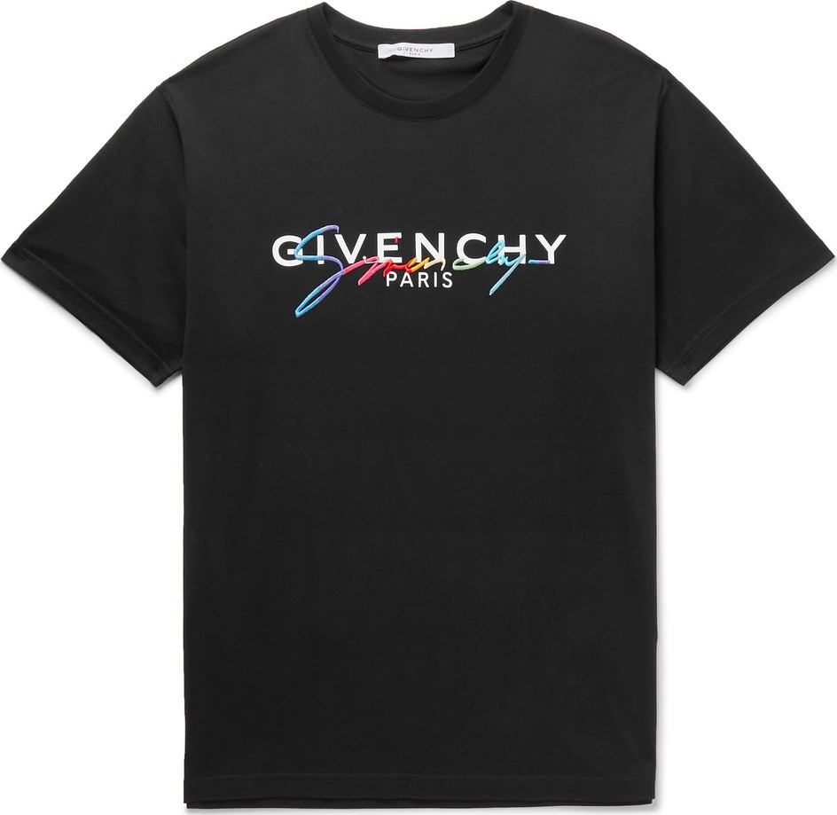 Givenchy Logo-Embroidered Cotton-Jersey T-Shirt